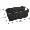 Whitmor Woven Strap Shelf Storage Tote Basket – Java 13 by 15 by 5″(Black)