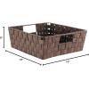 Whitmor Woven Strap Shelf Storage Tote Basket – Java 13 by 15 by 5″(Brown)