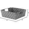 Whitmor Woven Strap Shelf Storage Tote Basket – Java 13 by 15 by 5″(Savvy Gray)