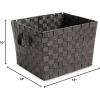 Whitmor Woven Strap Storage Tote Basket – Espresso , Large(Espresso)