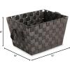 Whitmor Woven Strap Storage Tote Basket – Espresso , Large(Espresso)
