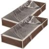 Whitmor Zippered Underbed Bags Java Set of 2 Pieces