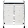 Whitmor 10 Drawer – Rolling Craft Organizer Cart – Chrome 15.25×13.50×35.25(12 Drawer)