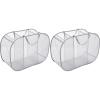 Whitmor 18″ Collapsible Laundry Hamper White(23″L x 13.5″W x 32″H (Pack of 2))