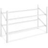 Whitmor 2-Tier Expandable and Stackable Shoe Rack, White(White)