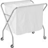 Whitmor 3 Section Laundry Sorter – Collapsible with Heavy Duty Wheels(White)