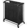 Whitmor 3 Section Laundry Sorter with Wheels – Black(Black)