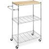 Whitmor 3 Tier Rolling Laundry Cart 8.50×26.0x31.0(13.25 x 27.5 x 33.5 inches)