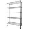 Whitmor 3 Tier Shelving Unit, Metal Storage Shelves, Adjustable Heavy Duty Shelf with Wheels , 400 lbs Capacity per Shelf, 1200 lbs Total for Home, Garage, Workshop, 23″L x 13″W x 30″H, Chrome(5-TIER  30″L x 14″W x 60″H)
