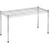 Whitmor 3 Tier Shelving Unit, Metal Storage Shelves, Adjustable Heavy Duty Shelf with Wheels , 400 lbs Capacity per Shelf, 1200 lbs Total for Home, Garage, Workshop, 23″L x 13″W x 30″H, Chrome(1-TIER  30″L x 14″W x 15″H)