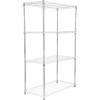 Whitmor 3 Tier Shelving Unit, Metal Storage Shelves, Adjustable Heavy Duty Shelf with Wheels , 400 lbs Capacity per Shelf, 1200 lbs Total for Home, Garage, Workshop, 23″L x 13″W x 30″H, Chrome(4-TIER  36″ L x 16″ W x 59″ H)