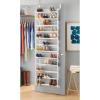 Whitmor 36 Pair Over-The-Door Rack-Gunmetal Gray Shoe Organizer(White)