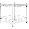 Whitmor 3-Wire Shelving Unit, Metal Storage Shelves, Easy Assembly Home Organizer for Pantry, Kitchen, Garage, Plant(2-tier  15″l X 14″w X 15″h chrome)