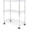 Whitmor 3-Wire Shelving Unit, Metal Storage Shelves, Easy Assembly Home Organizer for Pantry, Kitchen, Garage, Plant(3-tier  24″l X 14″w X 31″h)