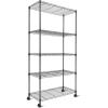 Whitmor 3-Wire Shelving Unit, Metal Storage Shelves, Easy Assembly Home Organizer for Pantry, Kitchen, Garage, Plant(5-tier  30″l X 14″w X 60″h (With Wheels))