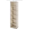 Whitmor 5 Section Closet Organizer – Hanging Shelves with Sturdy Metal Frame(Off- White)