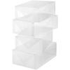 Whitmor Clear Vue Women’s Shoe Box, Set of 4, White, 4 Count(Set of 16)