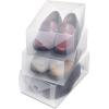 Whitmor Clear Vue Women’s Shoe Box, Set of 4, White, 4 Count(Set of 3)