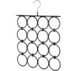 Whitmor Folding Scarf/Accessory Hanger, Black & Chrome, 0. 47 x 12. 25 x 15. 88 inch(2 Pack)