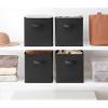 Whitmor, Gray, Collapsible Cubes, 10″ L x 10″ W x 10″ H, Set of 2(Black)
