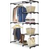 Whitmor Modern Industrial Freestanding Closet Organizer(Silver)