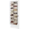 Whitmor Over The Door Shoe Shelves – 26 Sections – Crosshatch Gray(26 Pair Transparent & Beigie)
