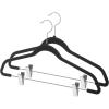 Whitmor Plastic 4 Tier Skirt Hanger, Steel(SPACEMAKER SUIT HANGERS W/CLIPS-S/2 BLACK)