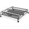 Whitmor Rolling White Wire Underbed Cart(GUNMETAL MESH)