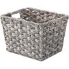Whitmor Split Rattique Gray Wash Small Tote 6084-1501-GW(Gray)