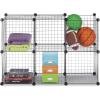 Whitmor Storage Cubes – Stackable Interlocking Wire Shelves – 14.25″D x 14.5″W x 14.5″H – Black (Set of 6)