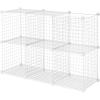 Whitmor Storage Cubes – Stackable Interlocking Wire Shelves – White (Set of 6)