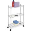 Whitmor Supreme 5 Tier Adjustable Shelving – 500 Pound Weight Capacity Per Shelf – Leveling Feet(3-tier  23″l X 9″w X 32″h (With Wheels))