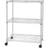 Whitmor Supreme 5 Tier Adjustable Shelving – 500 Pound Weight Capacity Per Shelf – Leveling Feet(3-tier  24″l X 14″w X 20″h (With Wheels))