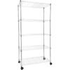 Whitmor Supreme 5 Tier Adjustable Shelving – 500 Pound Weight Capacity Per Shelf – Leveling Feet(5-tier  36″l X 18″w X 71″h)