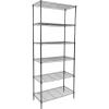 Whitmor Supreme 5 Tier Adjustable Shelving – 500 Pound Weight Capacity Per Shelf – Leveling Feet(6-tier  30″l X 14″w X 70″h (With Wheels))