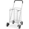 Whitmor Utility Shopping Cart – Durable Folding Design for Easy Storage, Model Number: 6250-4997-2-SIOC(11″L x 13.25″W x 34.25″H  Gray)