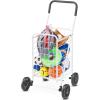 Whitmor Utility Shopping Cart – Durable Folding Design for Easy Storage, Model Number: 6250-4997-2-SIOC(19.5″L x 18.5″W x 34.5″H  White)