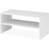 Whitmor Wood Stackable 2-Shelf Shoe Rack, 24 INCH, Espresso(White)