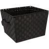 Whitmor Woven Strap Storage Tote Basket – Espresso , Large(Black)