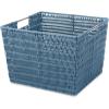 Whitmor Woven Strap Storage Tote Basket – Espresso , Large(Blue)
