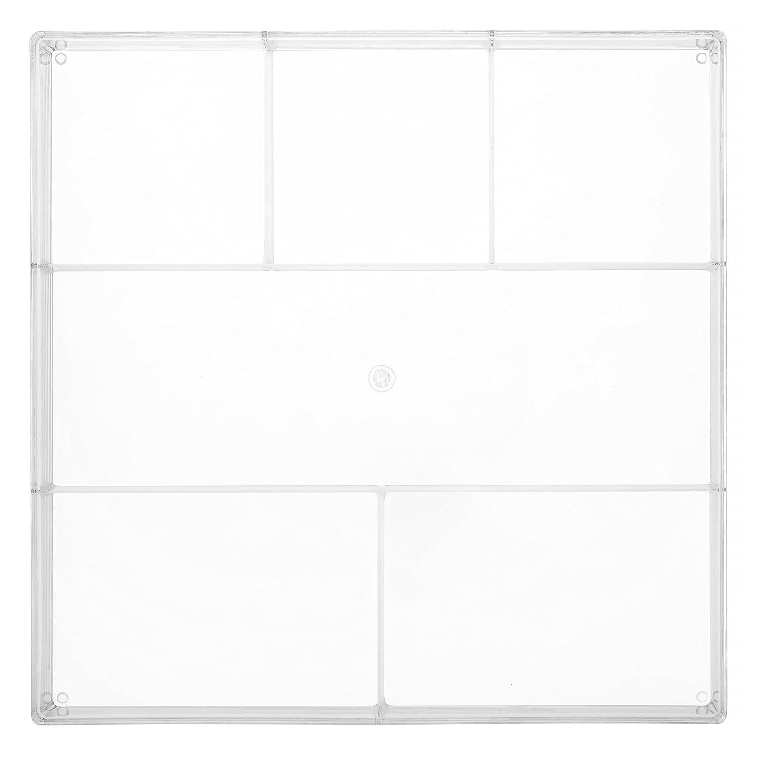 imageWhitmor 3 Section Small Easy Clean Clear Plastic Resin Drawer Organizer6Section Pack of 6
