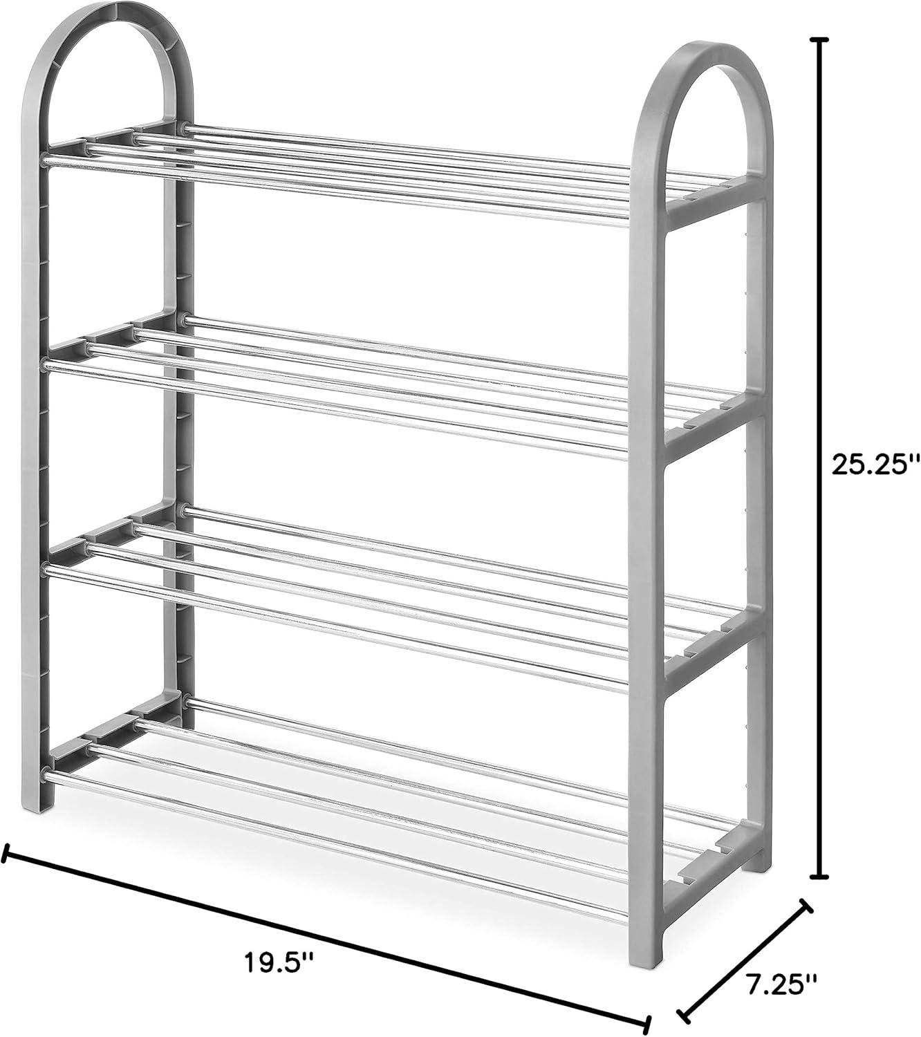 imageWhitmor 4Tier Compact Closet Shelves Gray