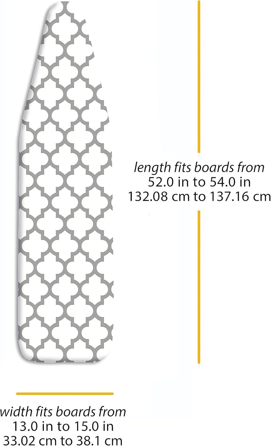 imageWhitmor Deluxe Ironing Board Cover and Pad Ironing board not included Medallion GreyMedallian Gray