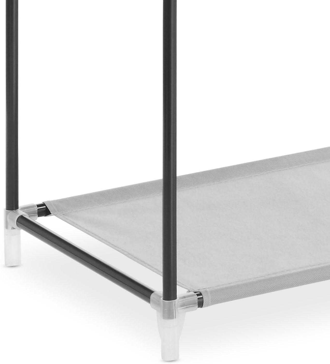 imageWhitmor Gray Covered Wardrobe with Center Shelves