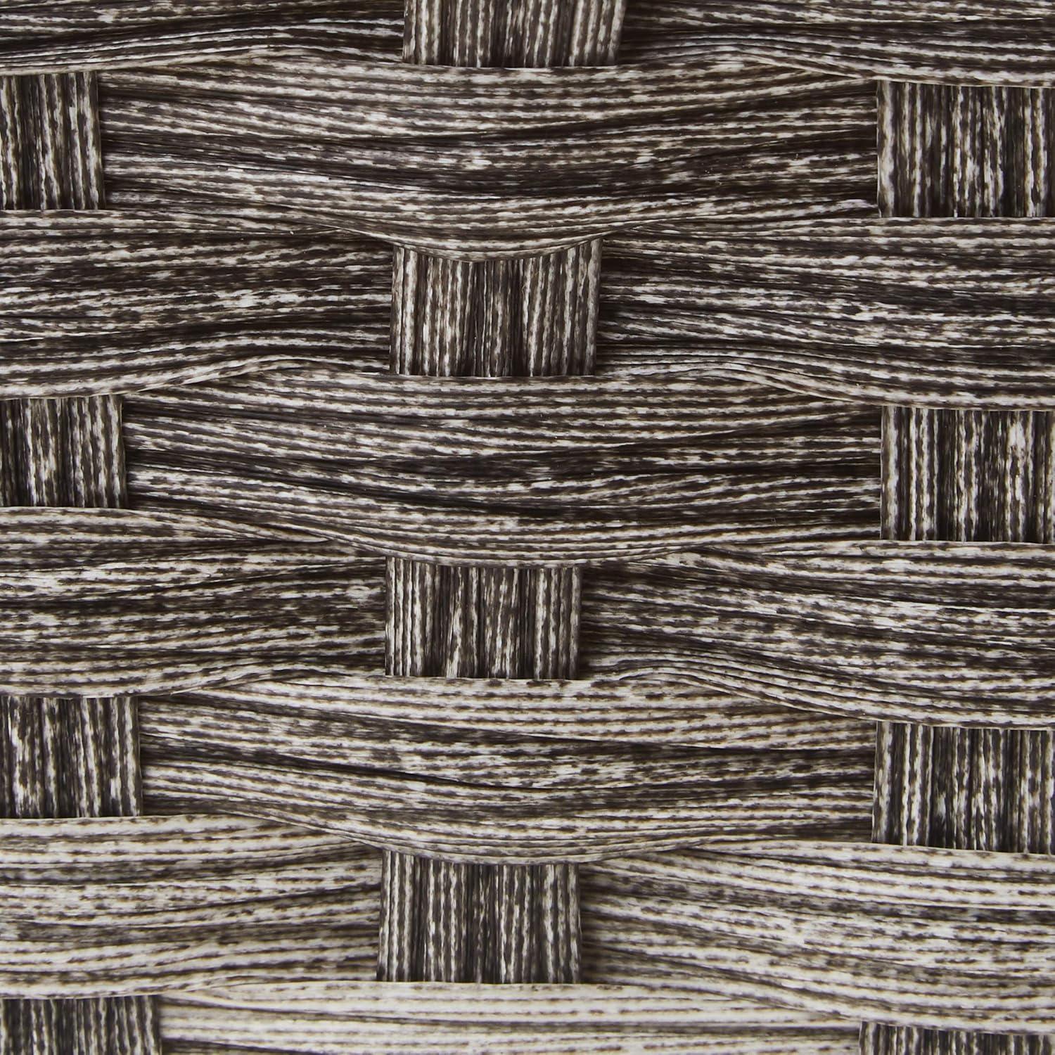 imageWhitmor Gray Wash Split Rattique Small Shelf Tote