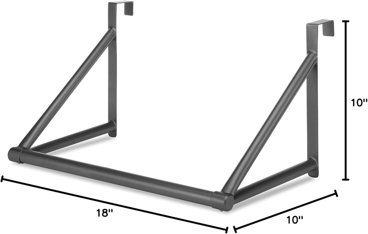 imageWhitmor Over The Door Hanger Over The Door Clothes Hanging Rack BlackGunmetal