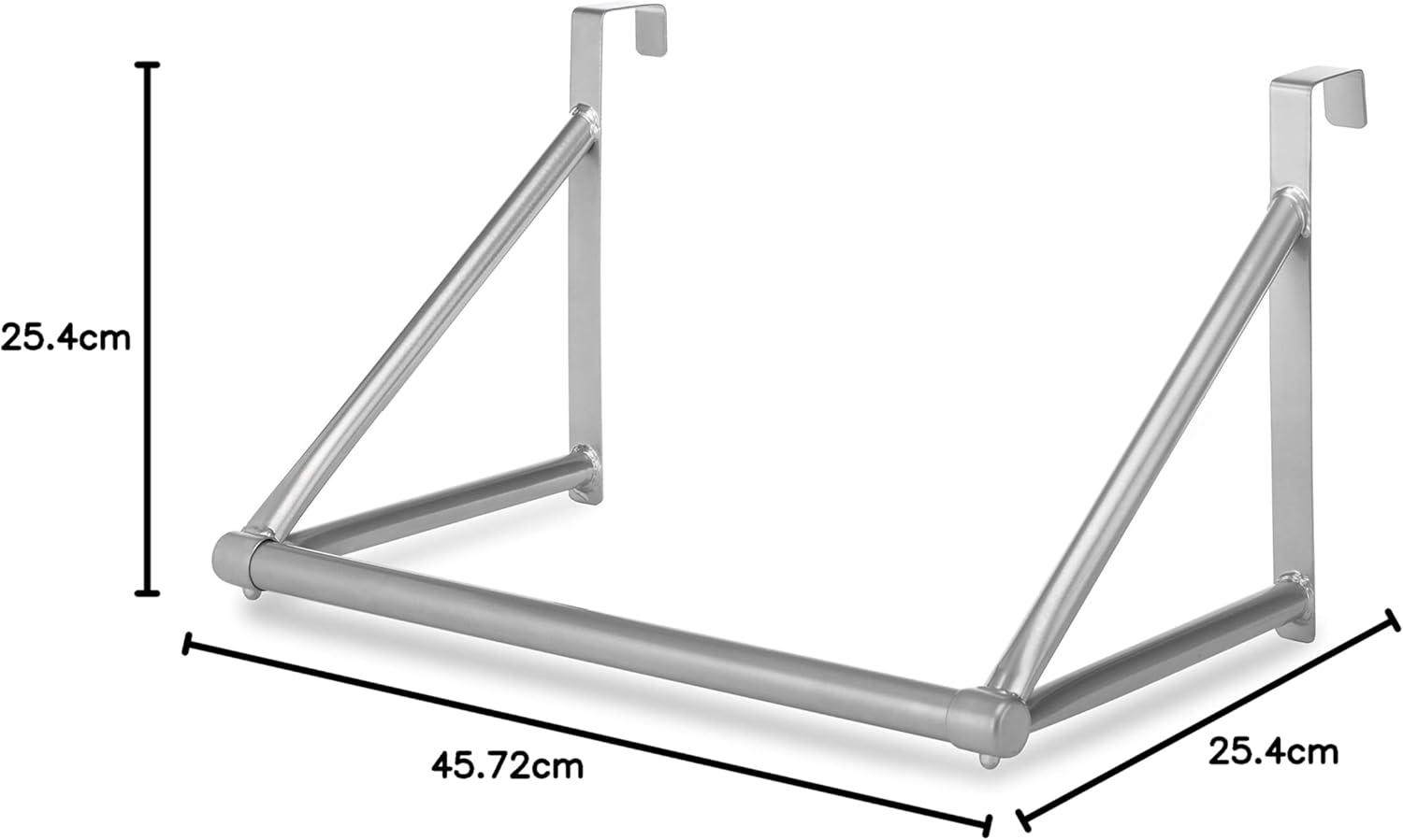 imageWhitmor Over The Door Hanger Over The Door Clothes Hanging Rack BlackSilver