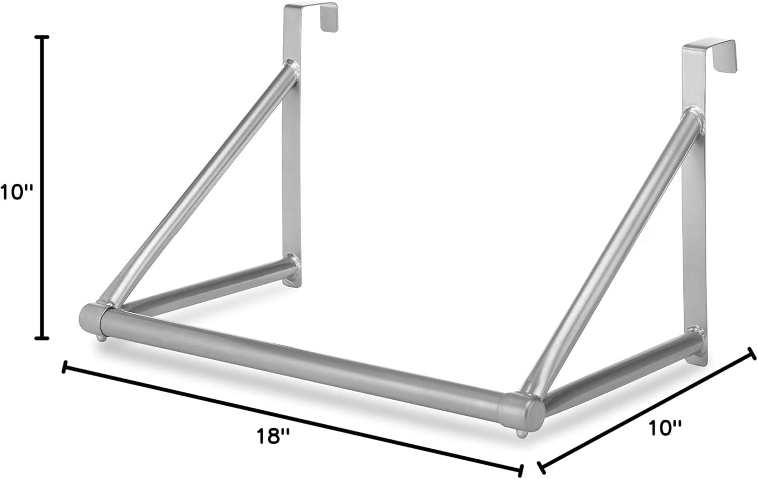 imageWhitmor Over The Door Hanger Over The Door Clothes Hanging Rack BlackSilver