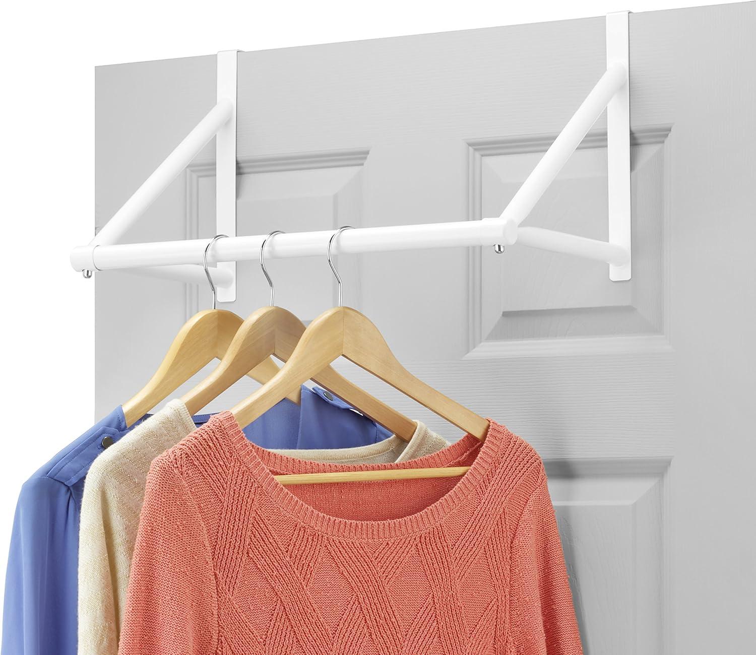 imageWhitmor Over The Door Hanger Over The Door Clothes Hanging Rack BlackWhite