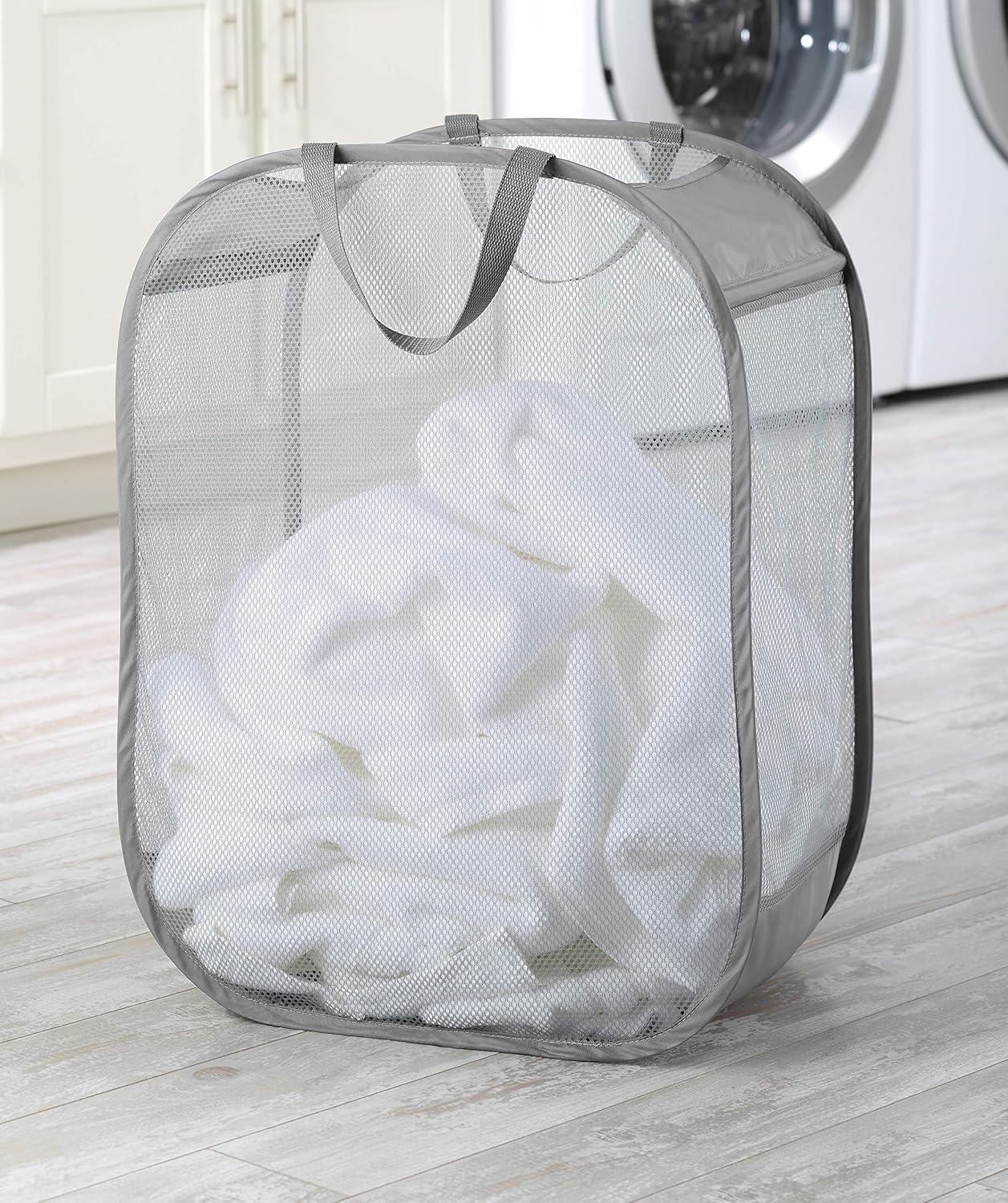 imageWhitmor Pop and Fold Bag Paloma Gray Laundry HamperGray
